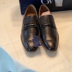 Men’s dress loafers, dark grey, never worn.